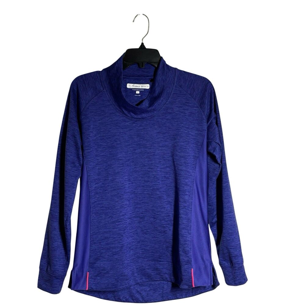 Pebble Beach Purple Performance Cowl Neck Athletic Pullover L Athleisure Active